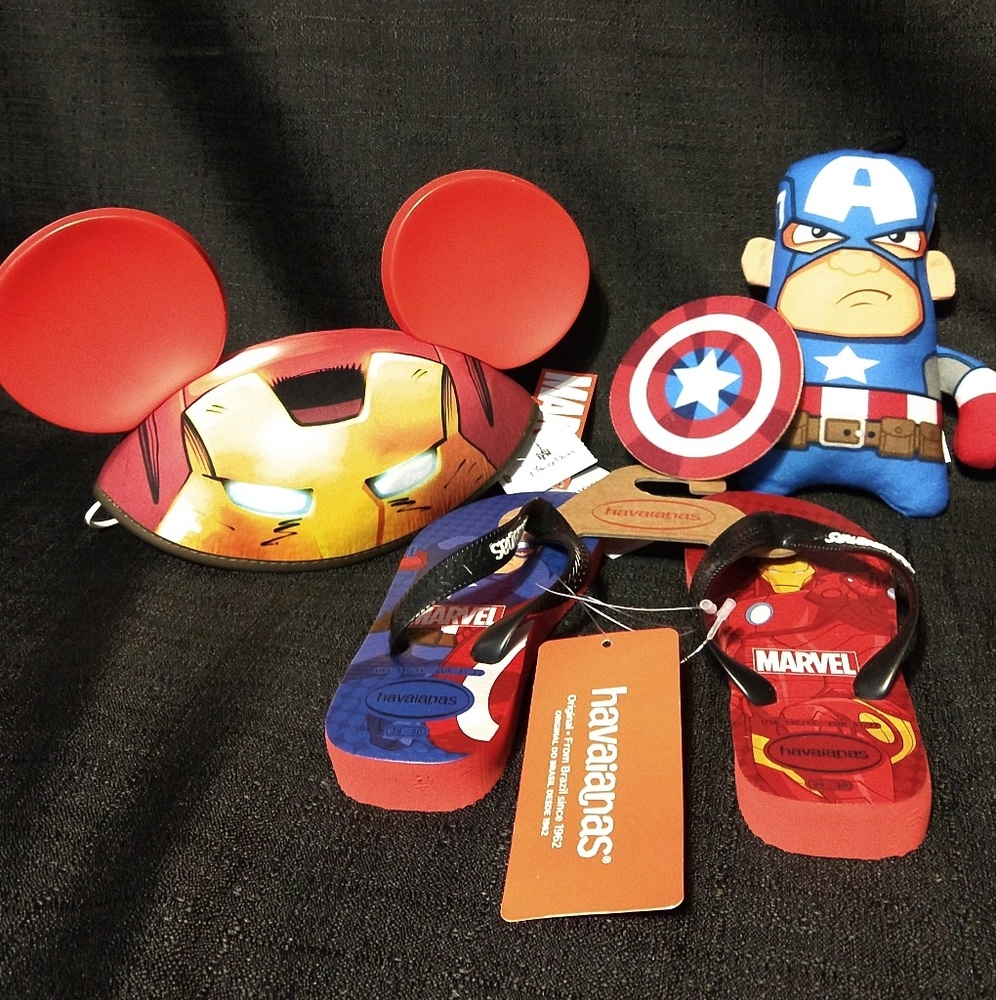 Disney Mickey Ears Iron Man Edition Hat bundle